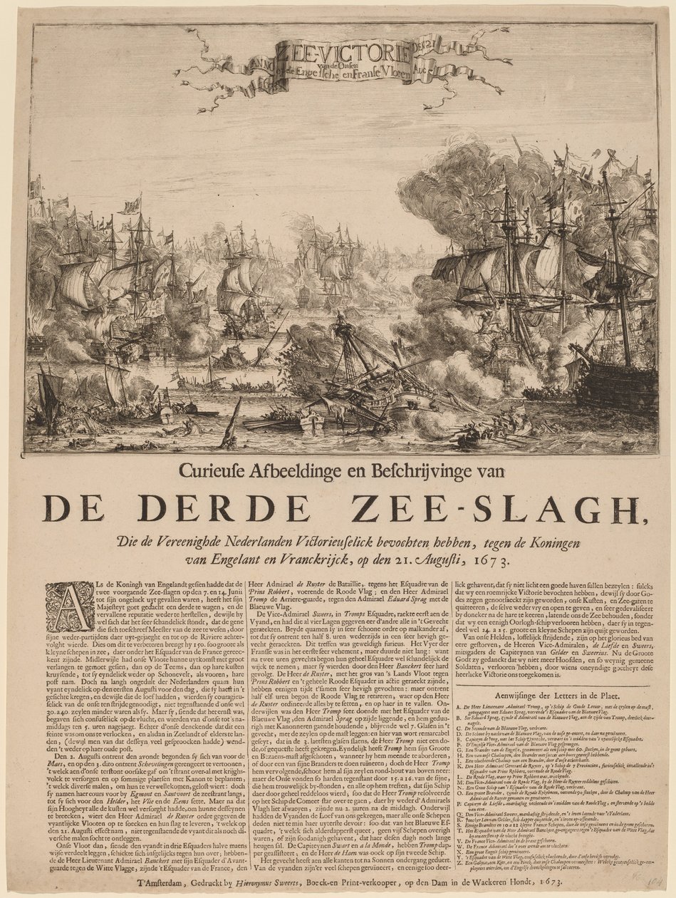 Trzecia bitwa morska autorstwa Dutch 17th Century