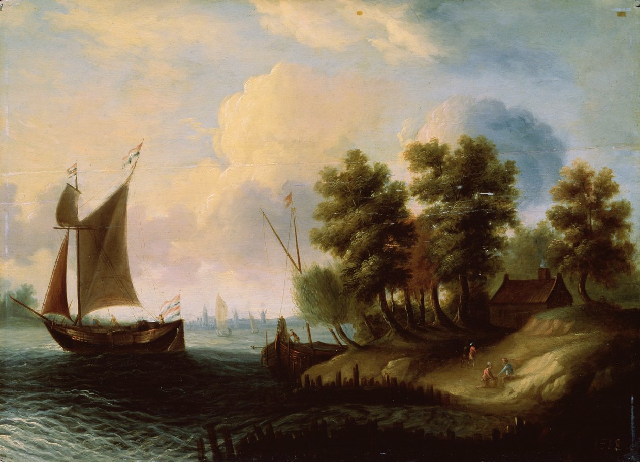 Krajobraz morski, XVII wiek autorstwa Dutch Master