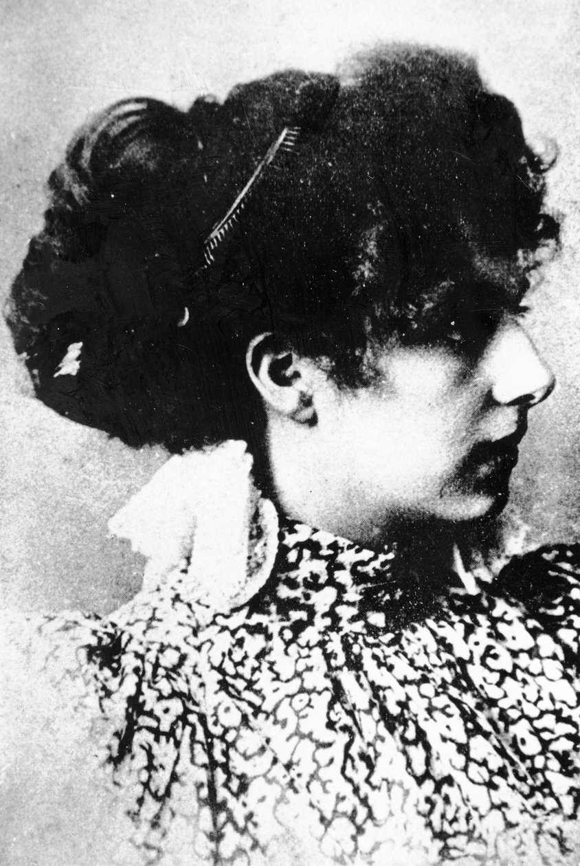 Mata Hari jako młoda dziewczyna (zdjęcie czarno-białe) autorstwa Dutch Photographer