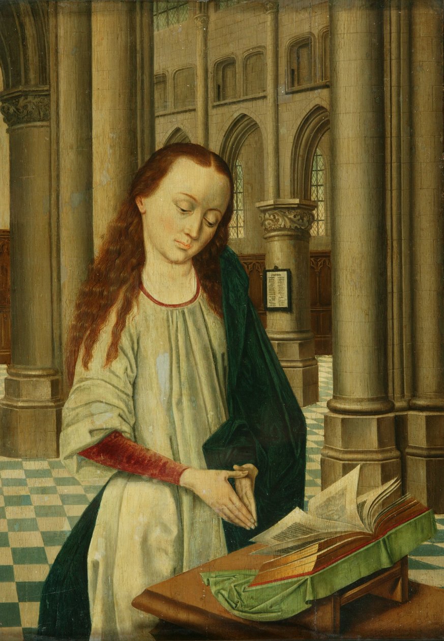 Święta kobieta (olej na desce) autorstwa Dutch School