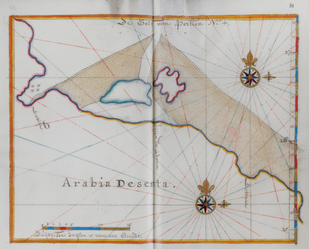 Arabia. Arabska pustynia. autorstwa Dutch School