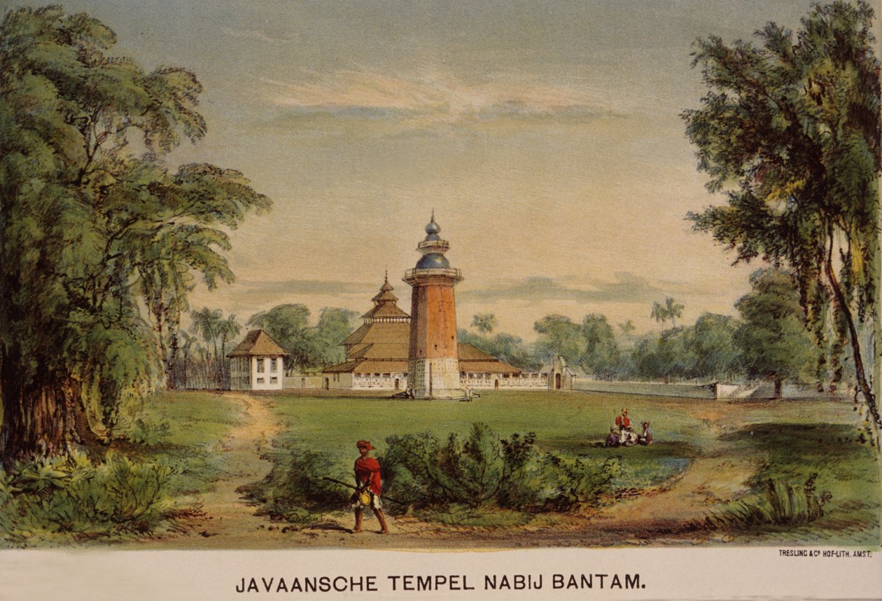 Meczet Banten, Jawa, Indonezja autorstwa Dutch School