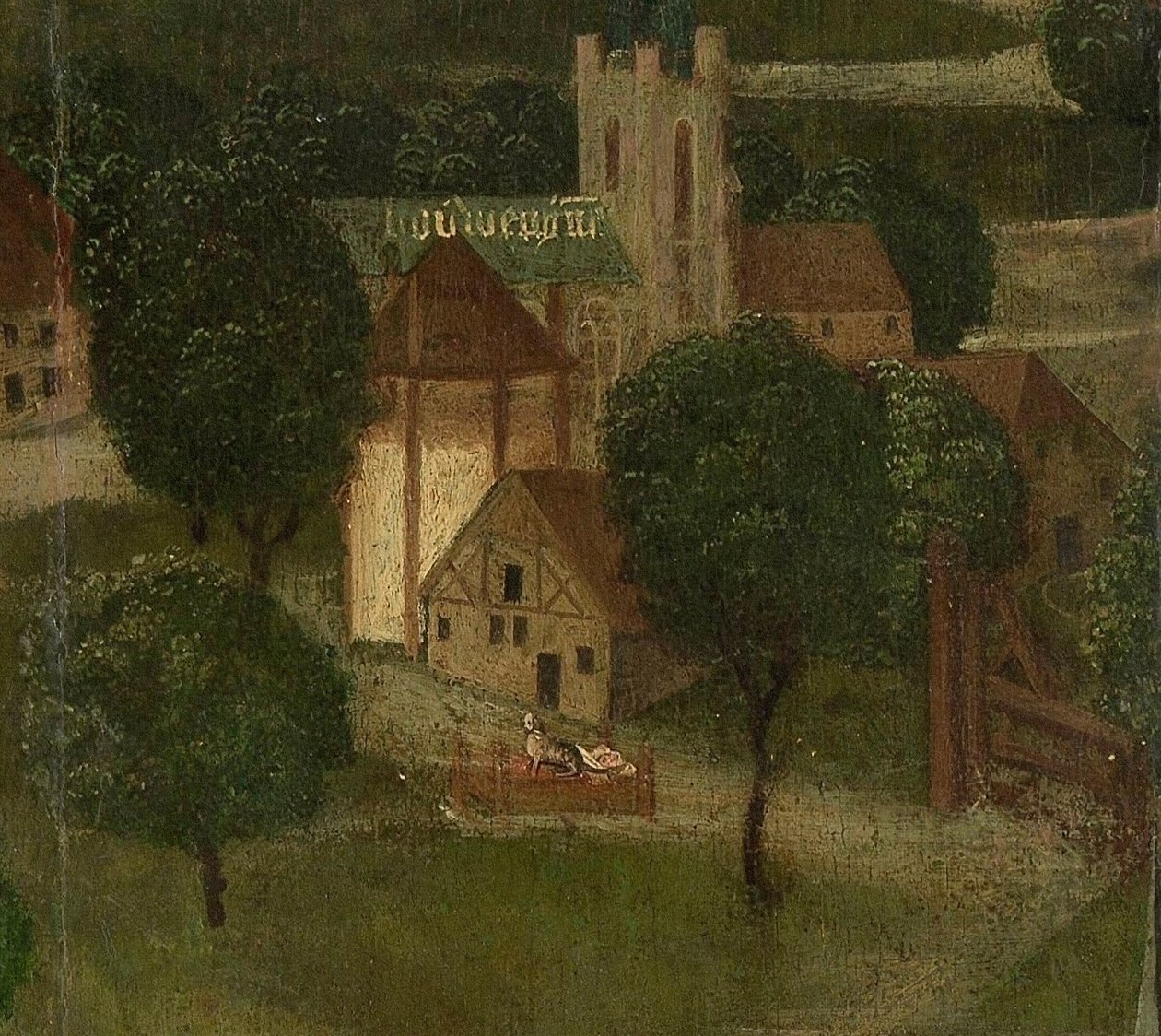 Kołyska Beatrix de Rijke z powodzi w dniu św. Elżbiety autorstwa Dutch School