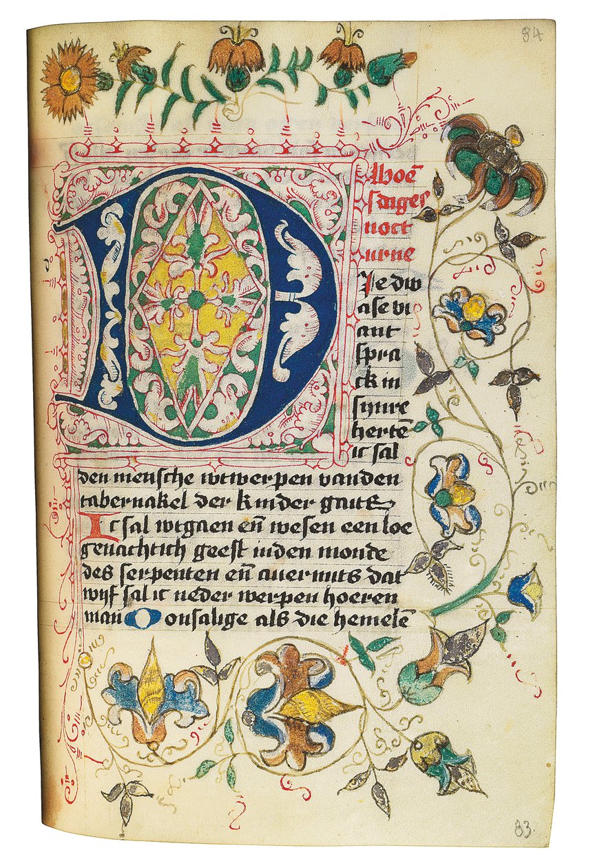 Godzinki i Modlitewnik w języku niderlandzkim, Dolna Nadrenia, Emmerich, Kleve, ok. 1480 autorstwa Dutch School