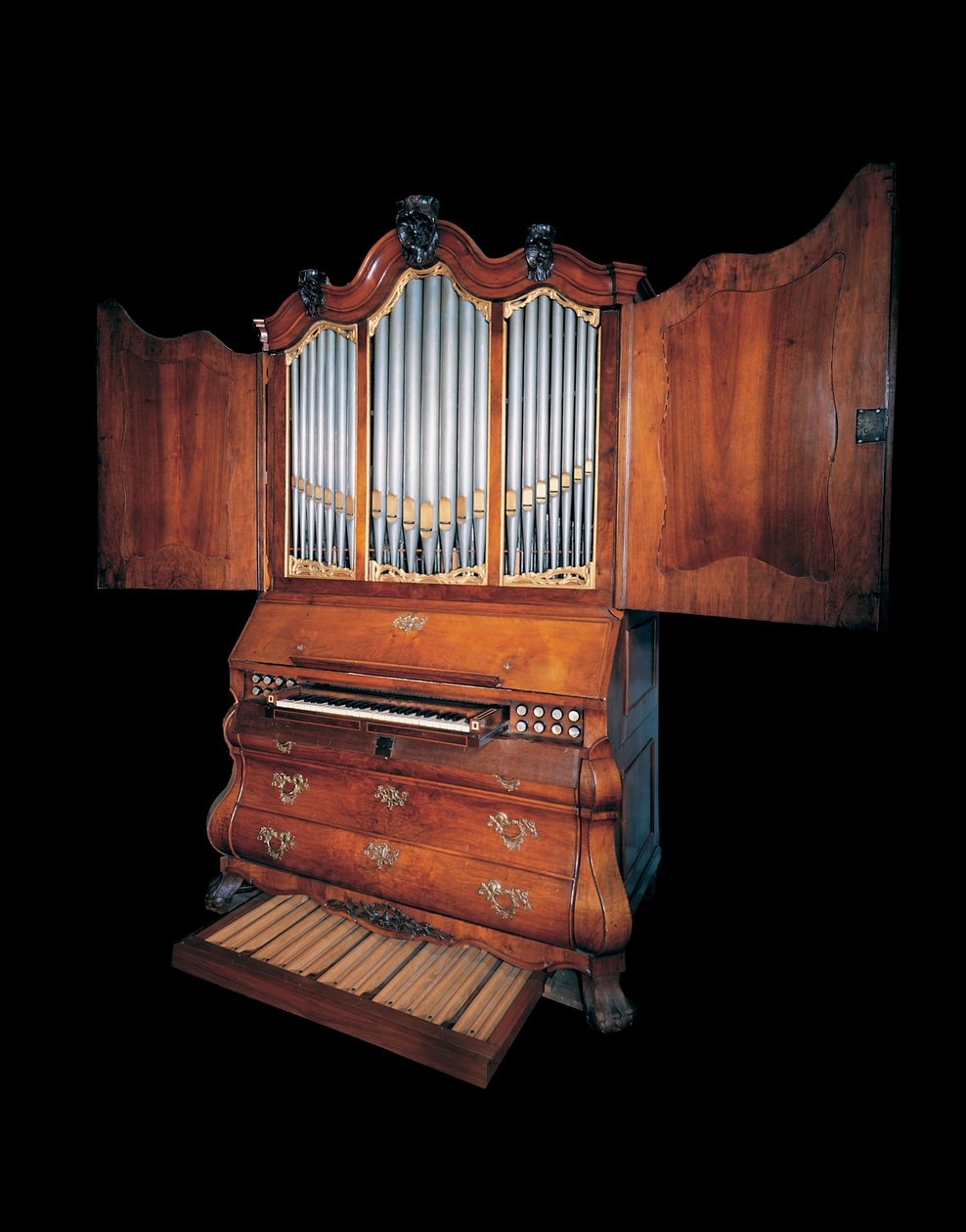 Organy kameralne (orzech, masa perłowa i metal) autorstwa Dutch School