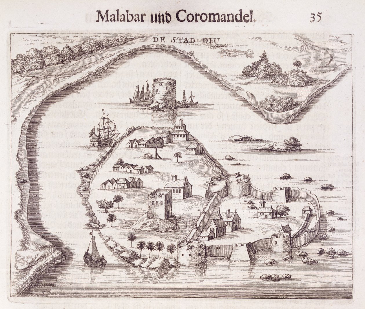 Holenderski fort na wybrzeżu Malabar, Indie Wschodnie autorstwa Dutch School
