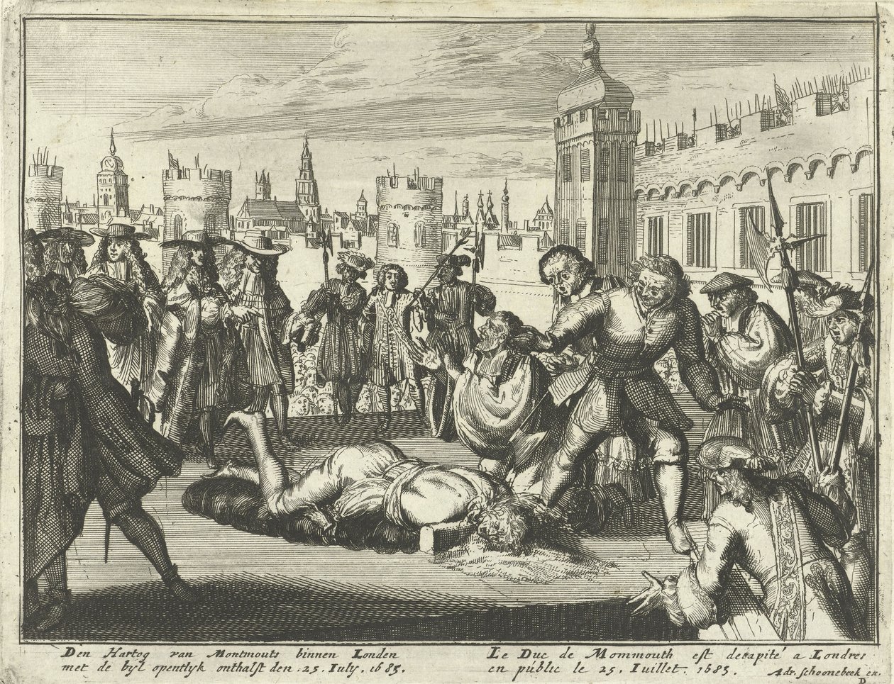 Egzekucja księcia Monmouth, 15 lipca 1685 r. autorstwa Dutch School