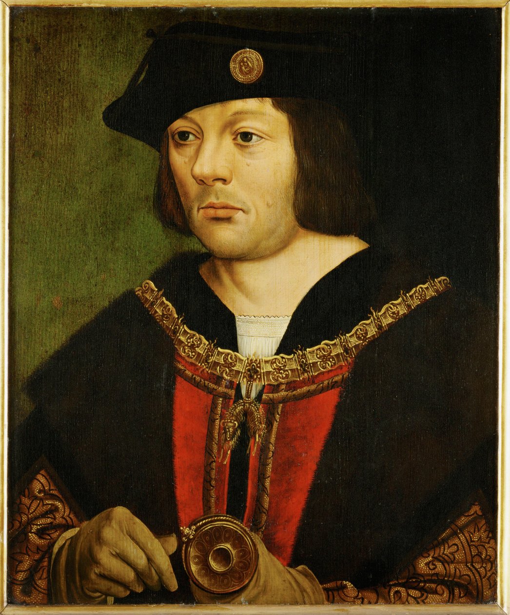Guillaume III de Croy, lord Chievres, wpływowy doradca Filipa Pięknego, syna cesarza Maksymiliana, nauczyciel ... autorstwa Dutch School