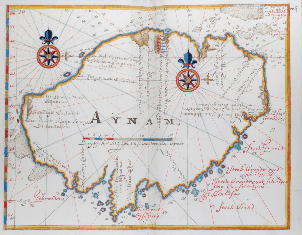 Wyspa Aynam (Hainan), w pobliżu południowo-zachodniego wybrzeża Chin. autorstwa Dutch School