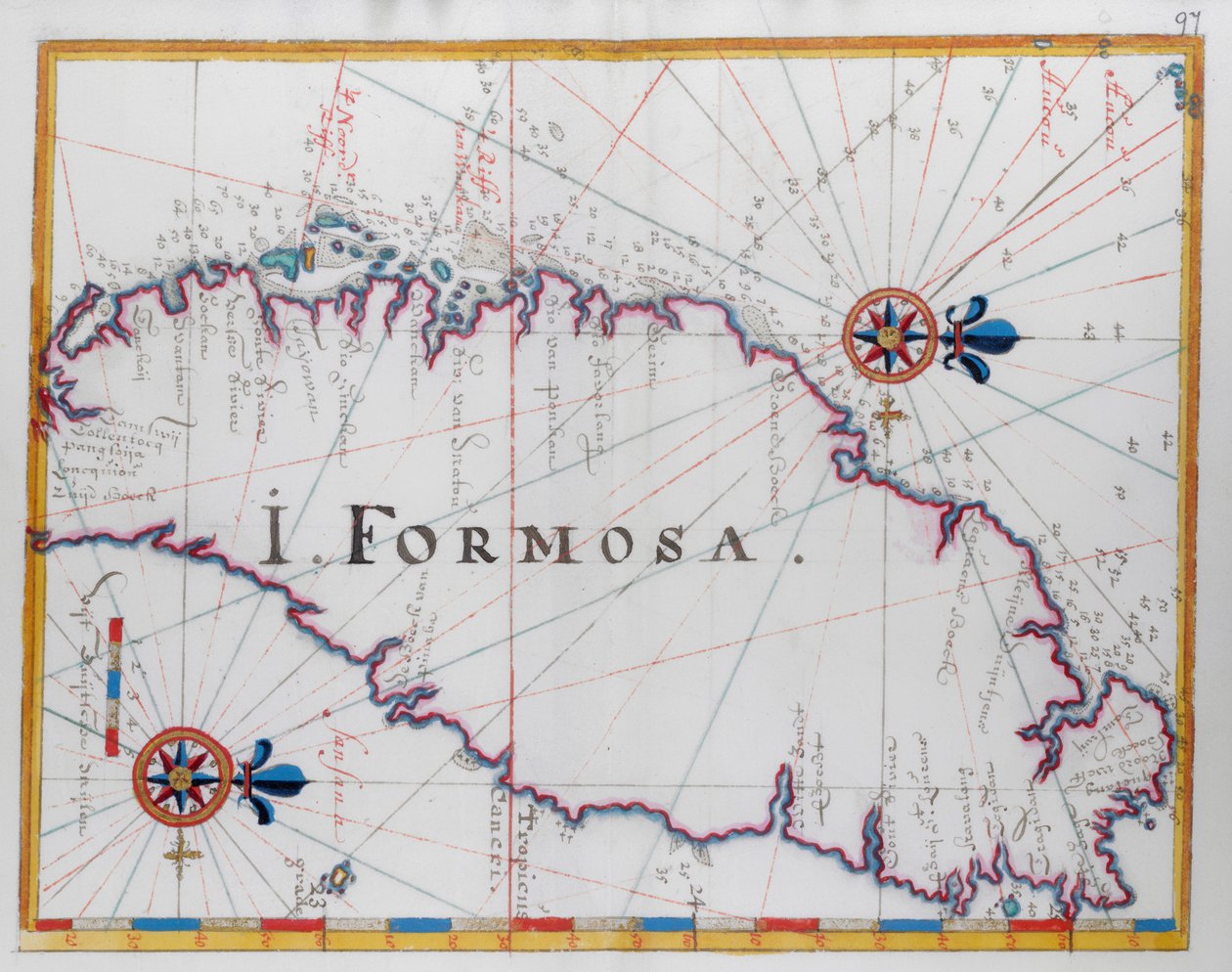 Wyspa Formosa (Tajwan) autorstwa Dutch School