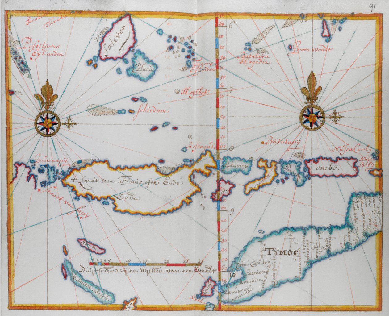 Wyspa Timor i okolice. autorstwa Dutch School