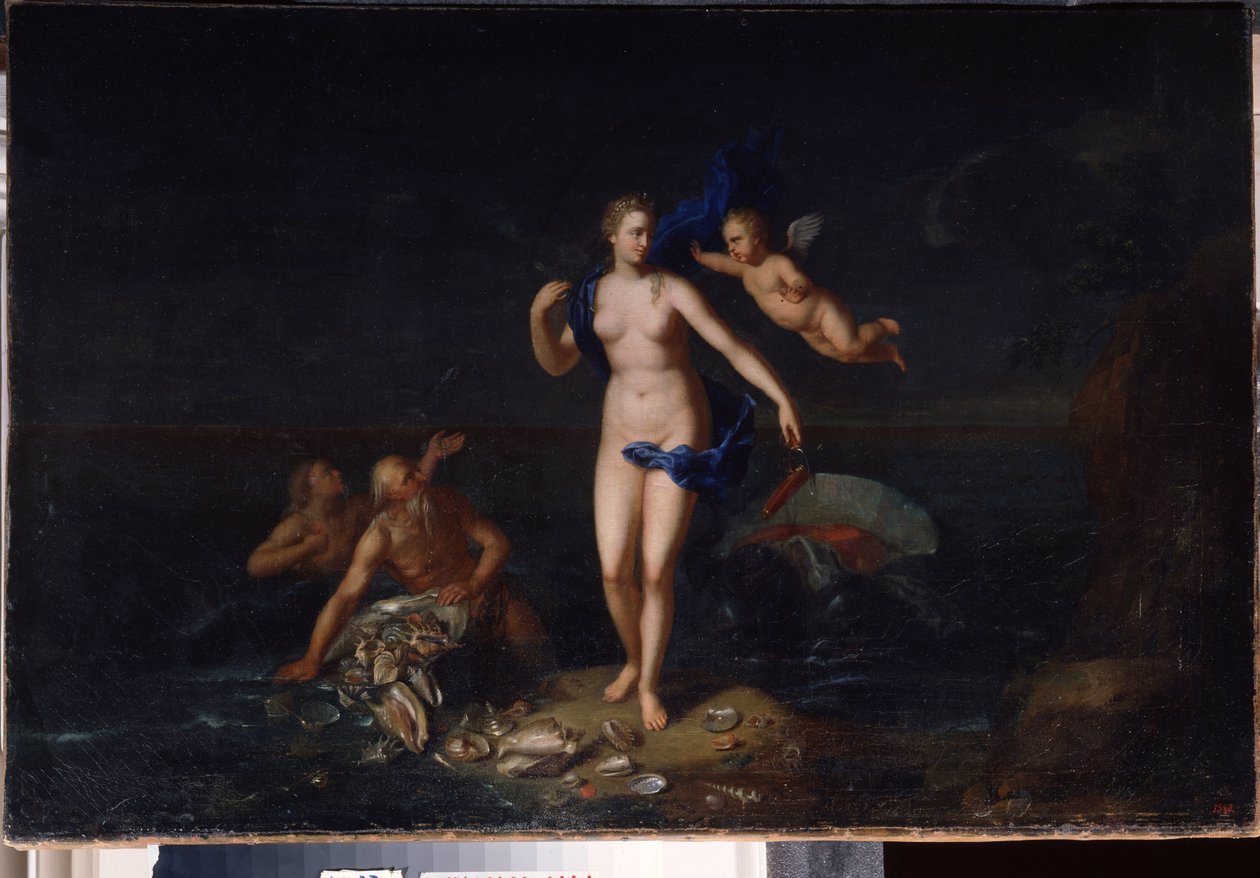 „Narodziny Wenus” (Narodziny Wenus) Anonimowy XVIII-wieczny holenderski obraz szkolny 1729 Państwowy Skansen Pałac Gatchina, Sankt Petersburg, Rosja autorstwa Dutch School