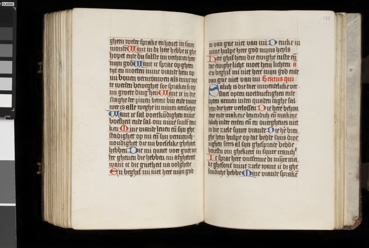 MS McClean 92, f.132v - f.133r, z Księgi Godzin, c.1470-90 autorstwa Dutch School