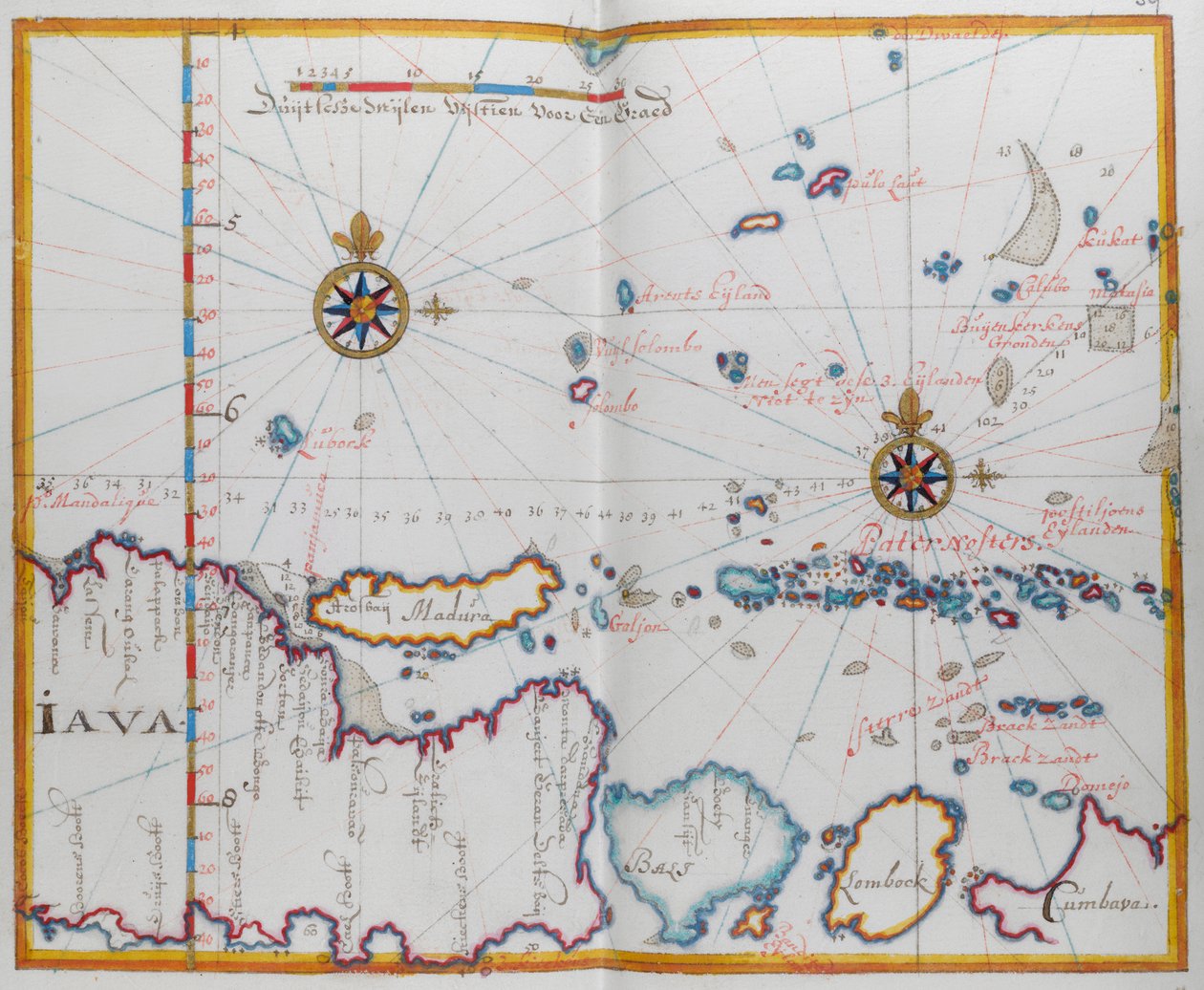 Mapa Wysp Jawy; Madura; Bali i inne wyspy. autorstwa Dutch School