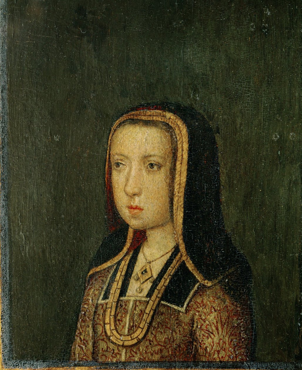 Margarete z Austrii, gubernator Holandii, córka cesarza Maksymiliana ... (obraz na drewnie) autorstwa Dutch School