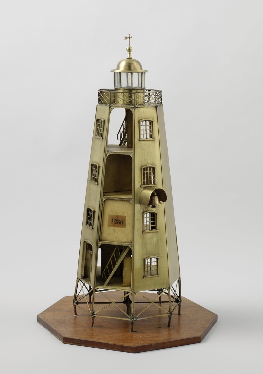 Model latarni morskiej Pigeon Island na Jawie autorstwa Dutch School