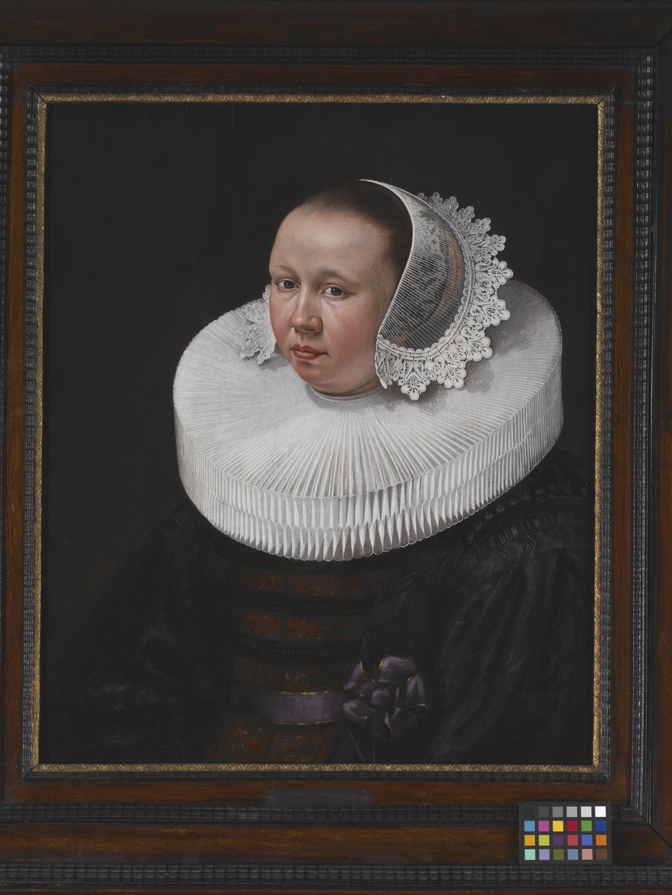 Portret kobiety (olej na drewnie) autorstwa Dutch School