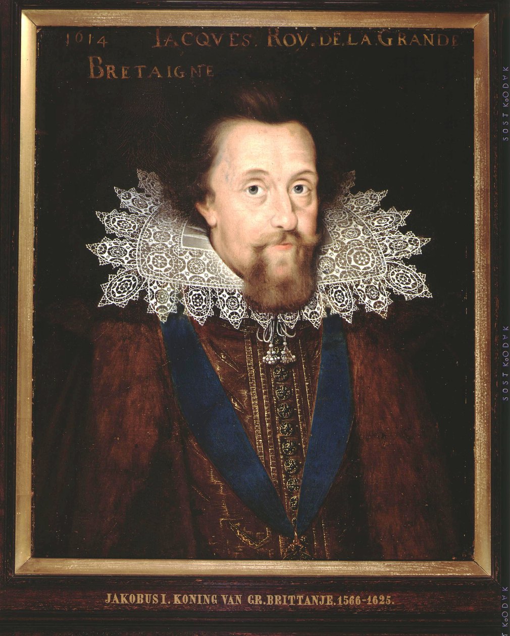 Portret Jakuba I, króla Anglii, 1614 autorstwa Dutch School