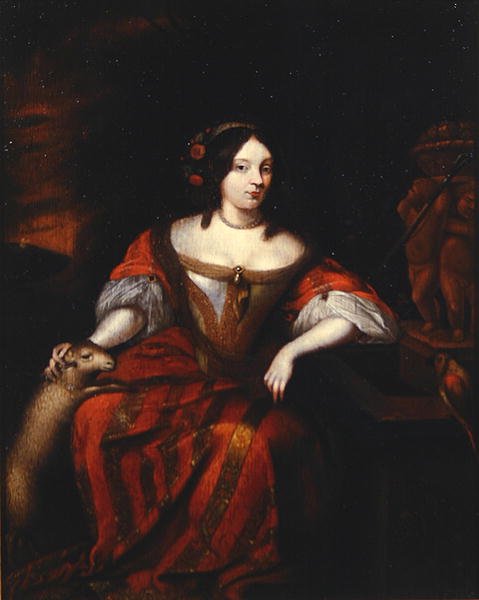 Portret damy (olej na desce) autorstwa Dutch School