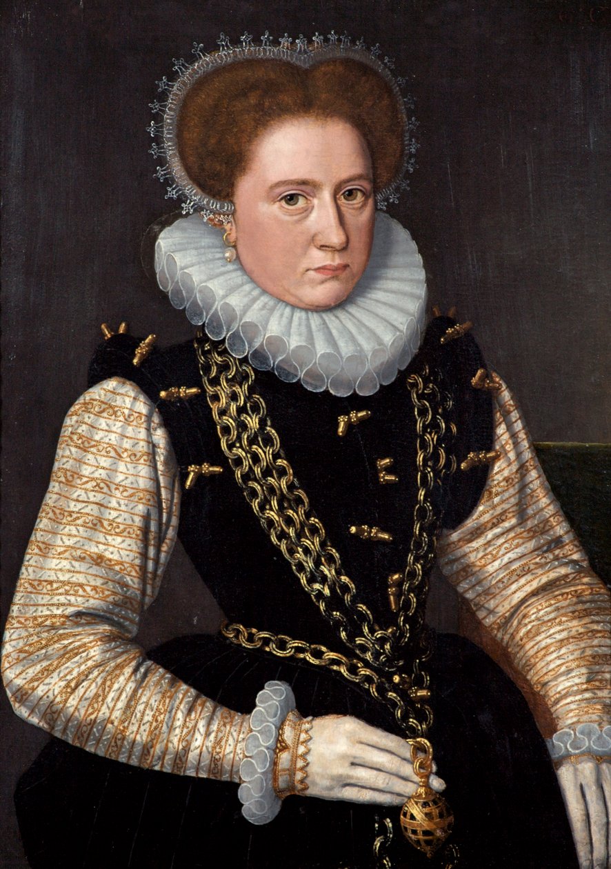 Portret damy w stroju hiszpańskim, ok.1585 autorstwa Dutch School