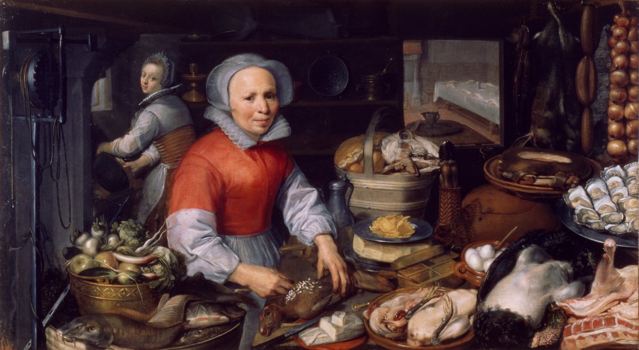 Przygotowania do uczty, 1575-1625 autorstwa Dutch School