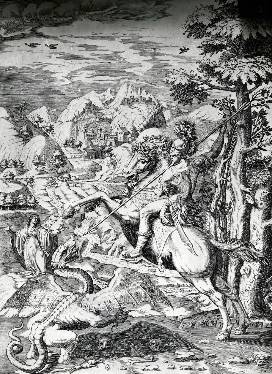Święty Jerzy i Smok, XVI wiek autorstwa Dutch School