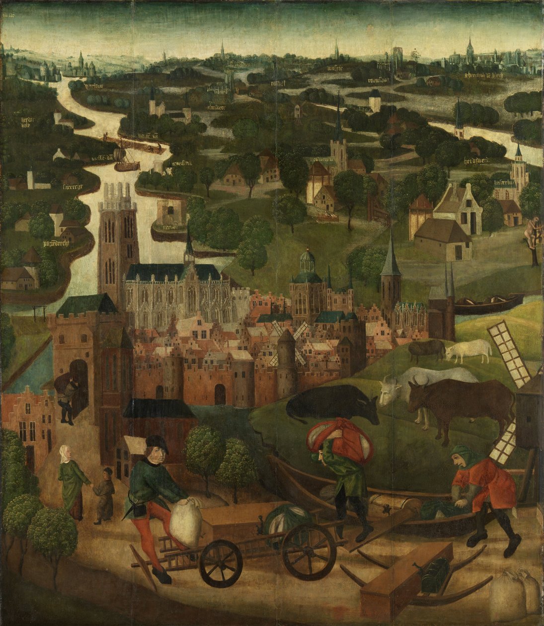 Św Elżbieta Powódź przez Mistrza Świętej Elżbiety panele c.1490-5 autorstwa Dutch School