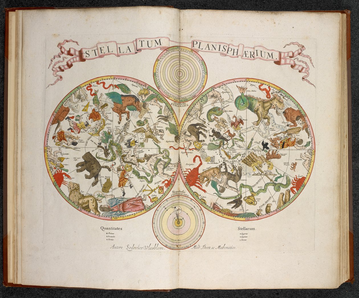 Stellatum Planisphaerium, planisfera ze znakami zodiaku autorstwa Dutch School
