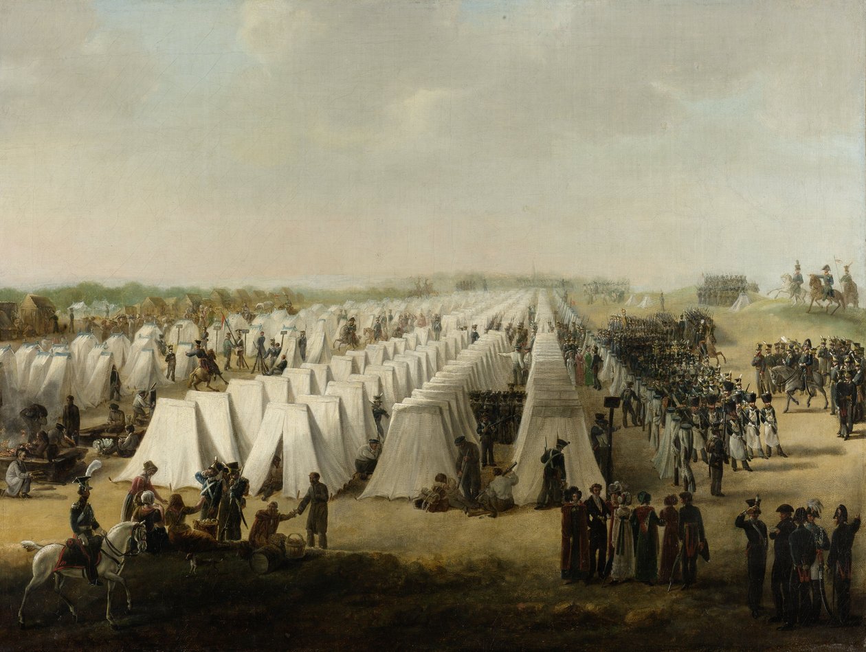 Obóz wojskowy w Rijen, 1831-5 autorstwa Dutch School