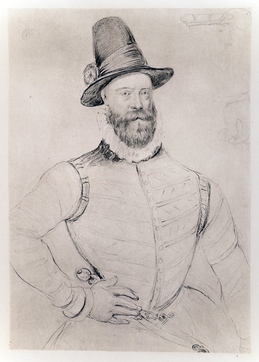 Regent Morton (ok. 1516-81) z „Jakuba I i VI”, wydrukowany przez Manzi Joyant & Co. Paris autorstwa Dutch School