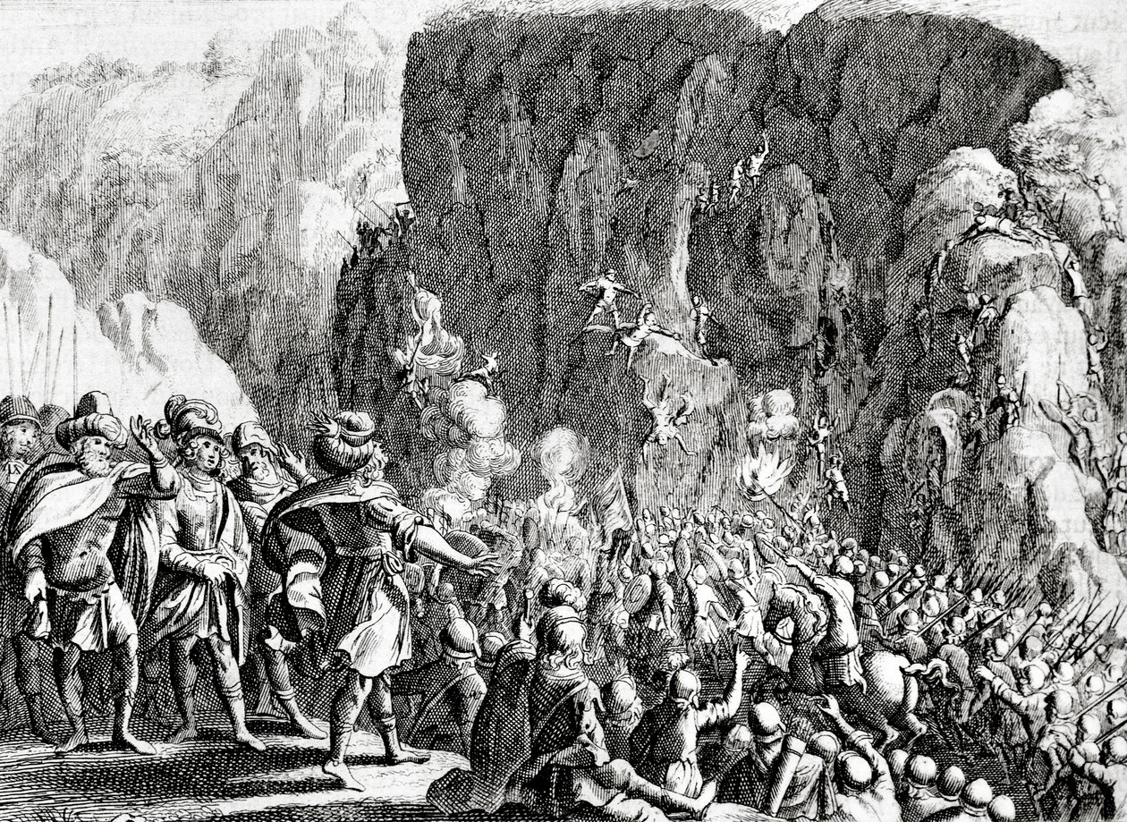 Oblężenie Masady, ok.1700 autorstwa Dutch School