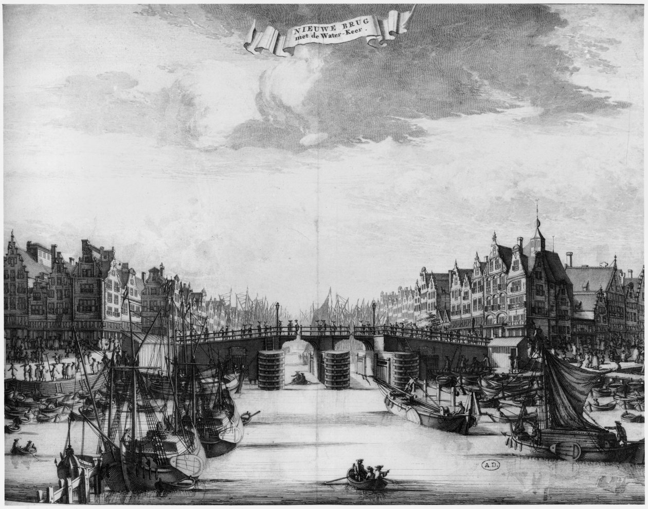 Nowy most w Amsterdamie autorstwa Dutch School