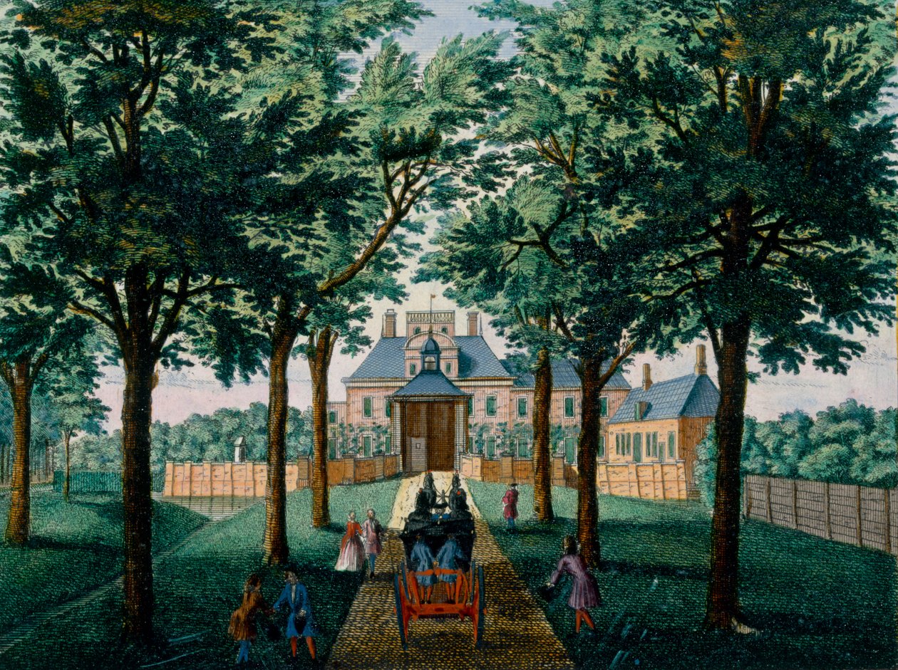 Dom Westerhout, z Het Zeganpralent Kennemerlant autorstwa Hendricka de Letha i Matthiasa Broueriusa Van Nidka, opublikowany ok. 1700-1730 autorstwa Dutch School