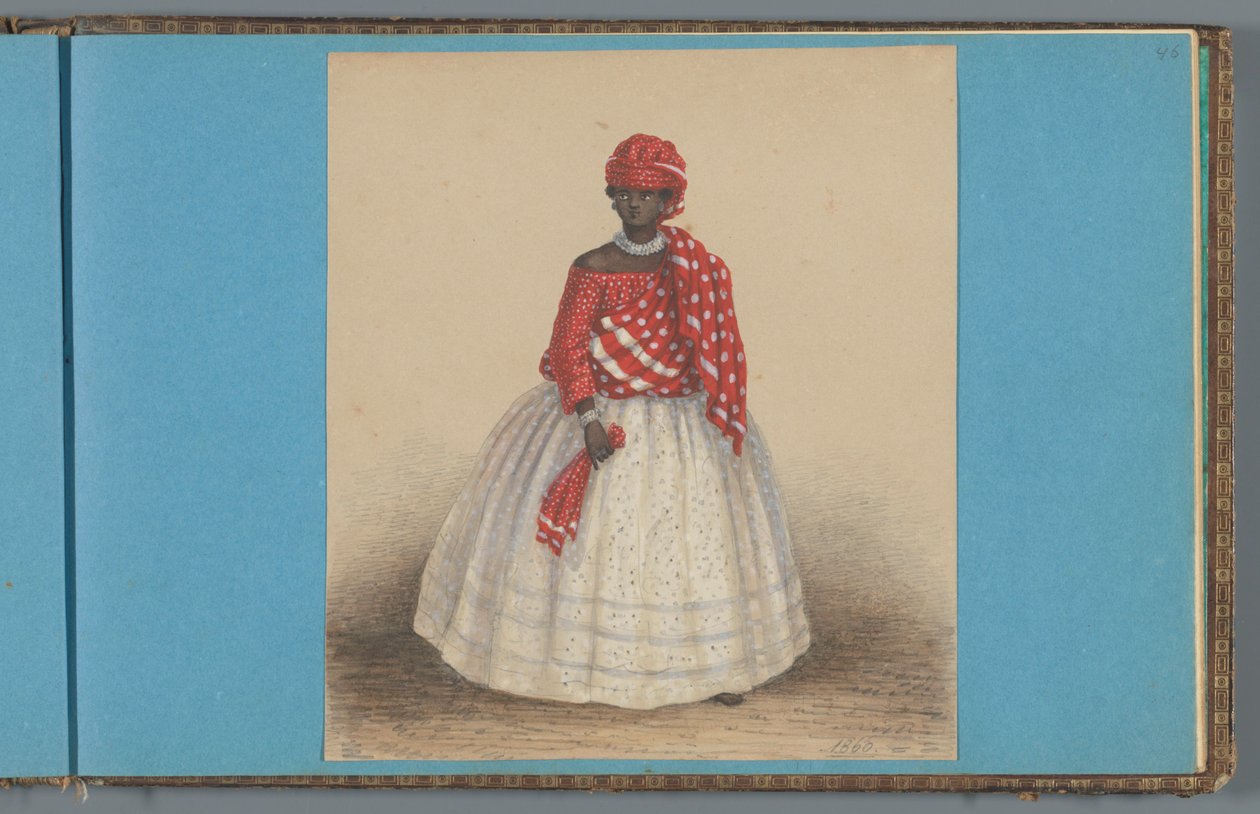 Kobieta w Surinamie, 1860 autorstwa Dutch School