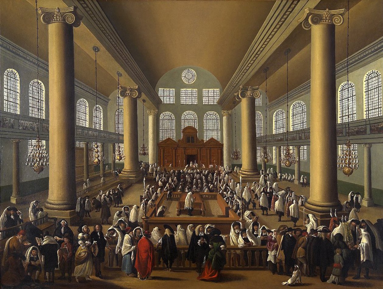 Synagoga Portugalska w Amsterdamie autorstwa Dutch School Dutch School