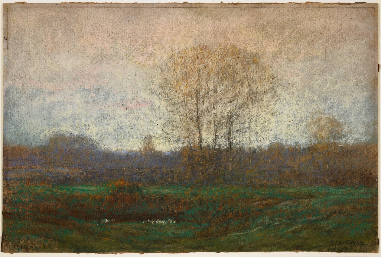 Pejzaż, 1910 (pastel) autorstwa Dwight William Tryon