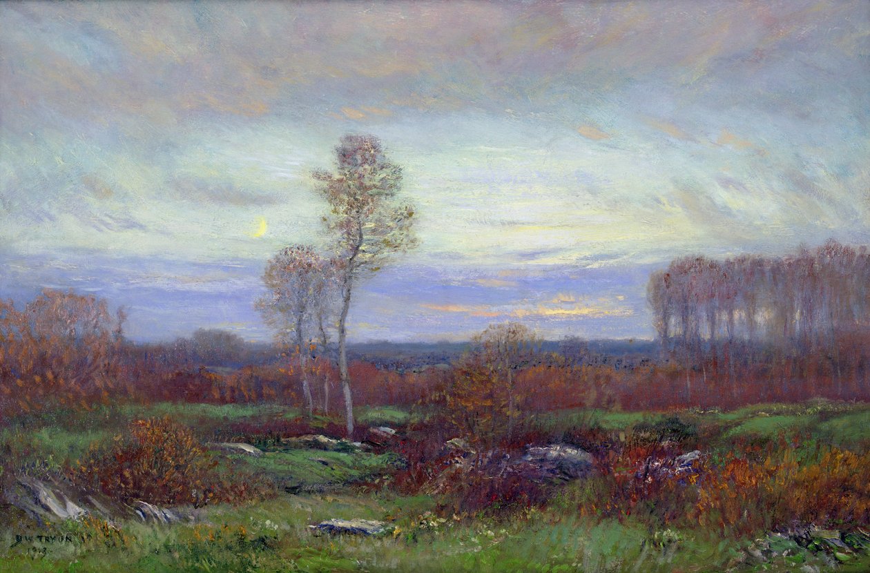 Jesienny wieczór (olej na płótnie) autorstwa Dwight William Tryon