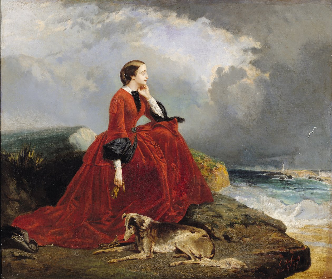 Cesarzowa Eugenia (1826-1920) w Biarritz, 1858 autorstwa E. Defonds