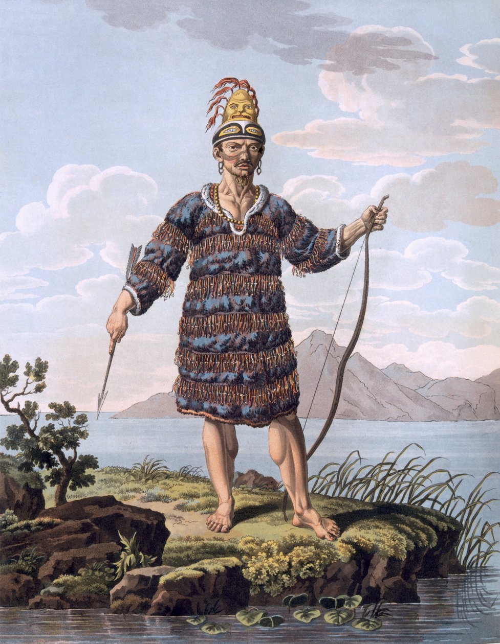 Mieszkaniec Wysp Renard, Papua Nowa Gwinea, 1812-13 autorstwa E. Karnejeff