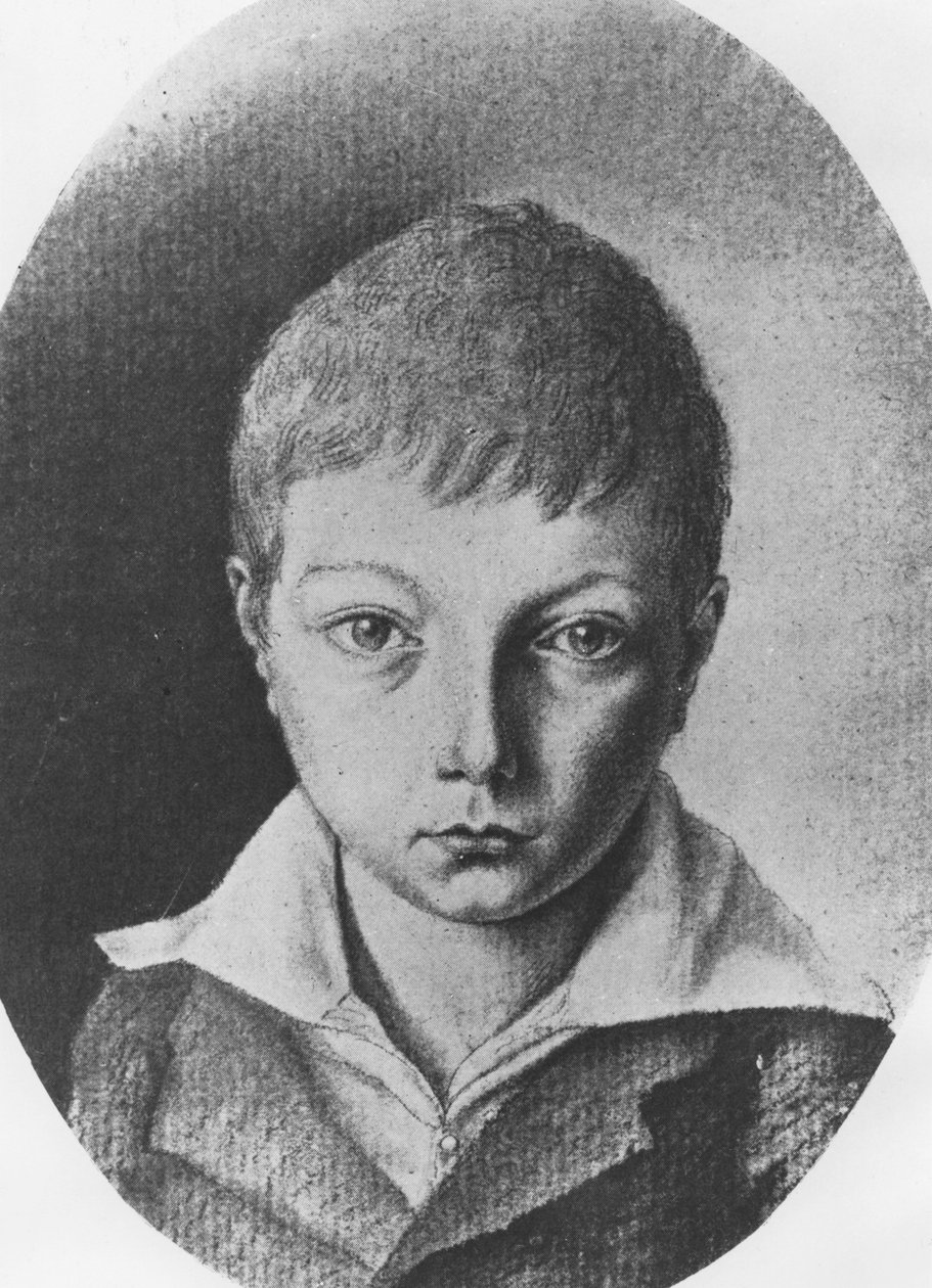 Portret Charlesa Augustina Sainte-Beuve, lat 9 autorstwa E. de Bonnieres