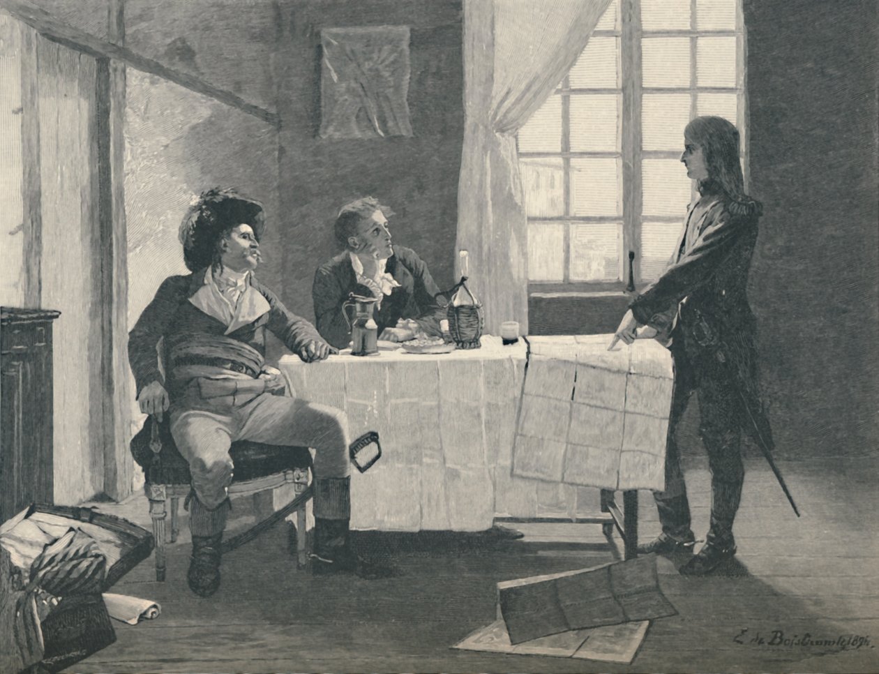 „Bonaparte, Turreau i Volney w Nicei w 1793”, 1896 autorstwa E.G.H. Del