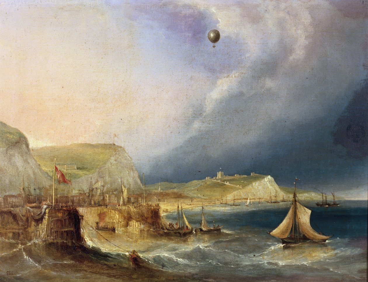 Pierwsza przeprawa balonowa, 7 stycznia 1785 r. autorstwa E.W. Cocks