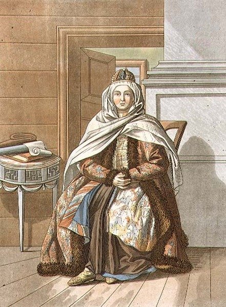 Tatarka z Tomska, grawerowana przez Jegora Skotnikoffa (1782-1843) (lito) autorstwa E. (after) Karnejeff