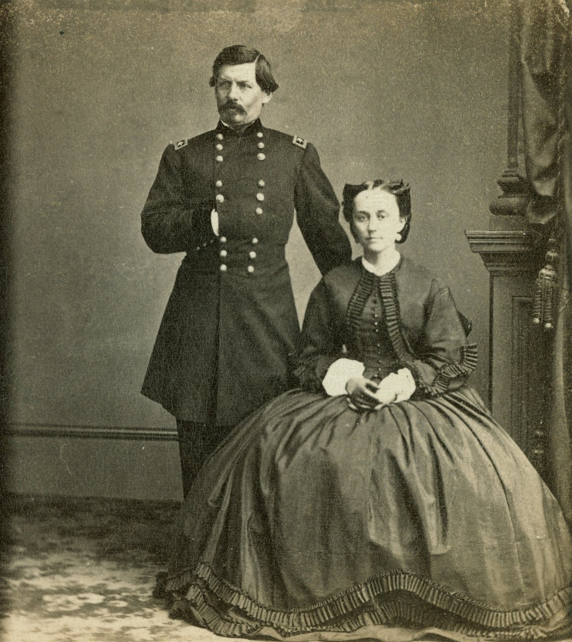 Generał dywizji George B. McClellan i jego żona, opublikowane przez Anthony
