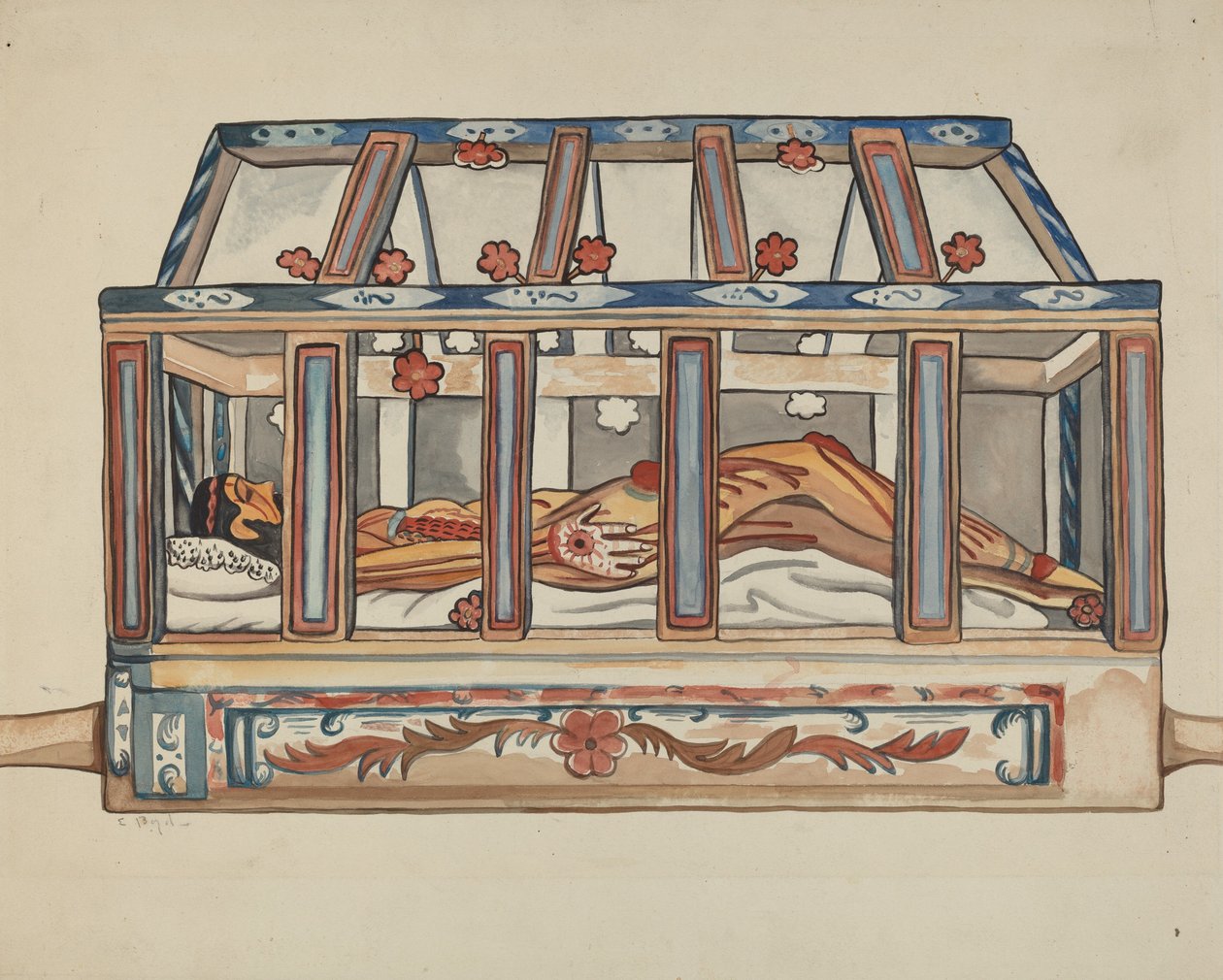 Chrystus w grobie autorstwa E. Boyd