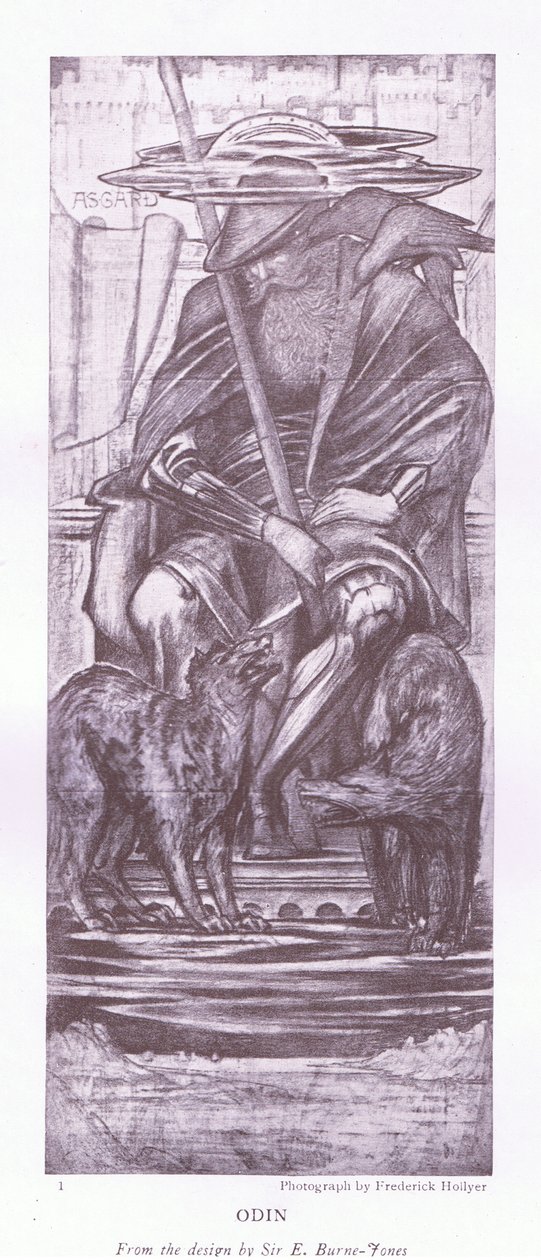 Odin – projekt E Burne Jones, lata 20. autorstwa E. Burne Jones