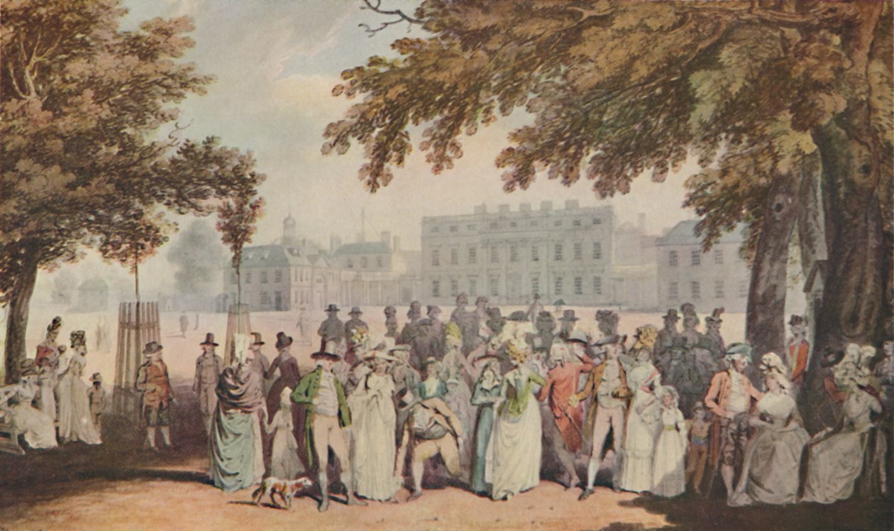 „Promenada w parku św. Jakuba, 1790”, 1920 autorstwa E Daves