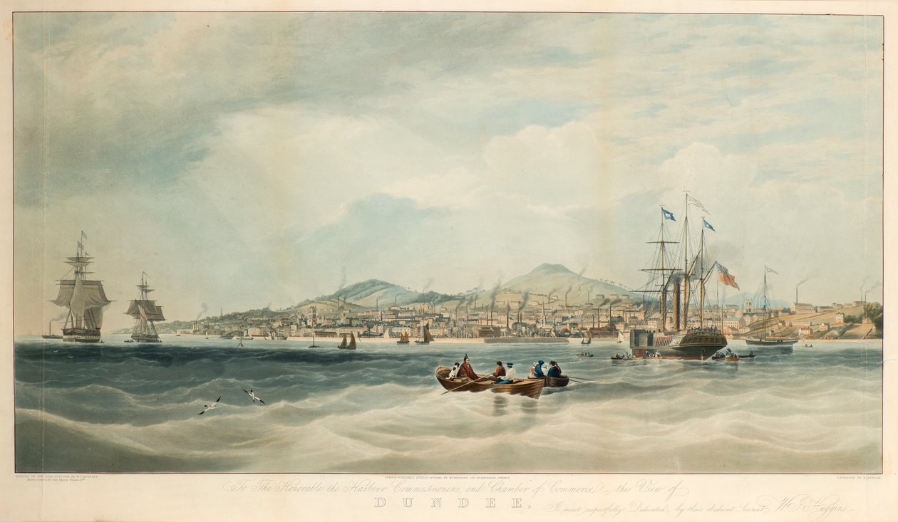 Widok na Dundee z rzeki autorstwa E. Duncan