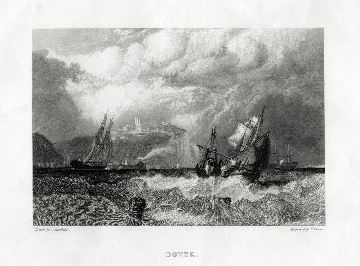 Dover, Kent, 1860 autorstwa E. Finden