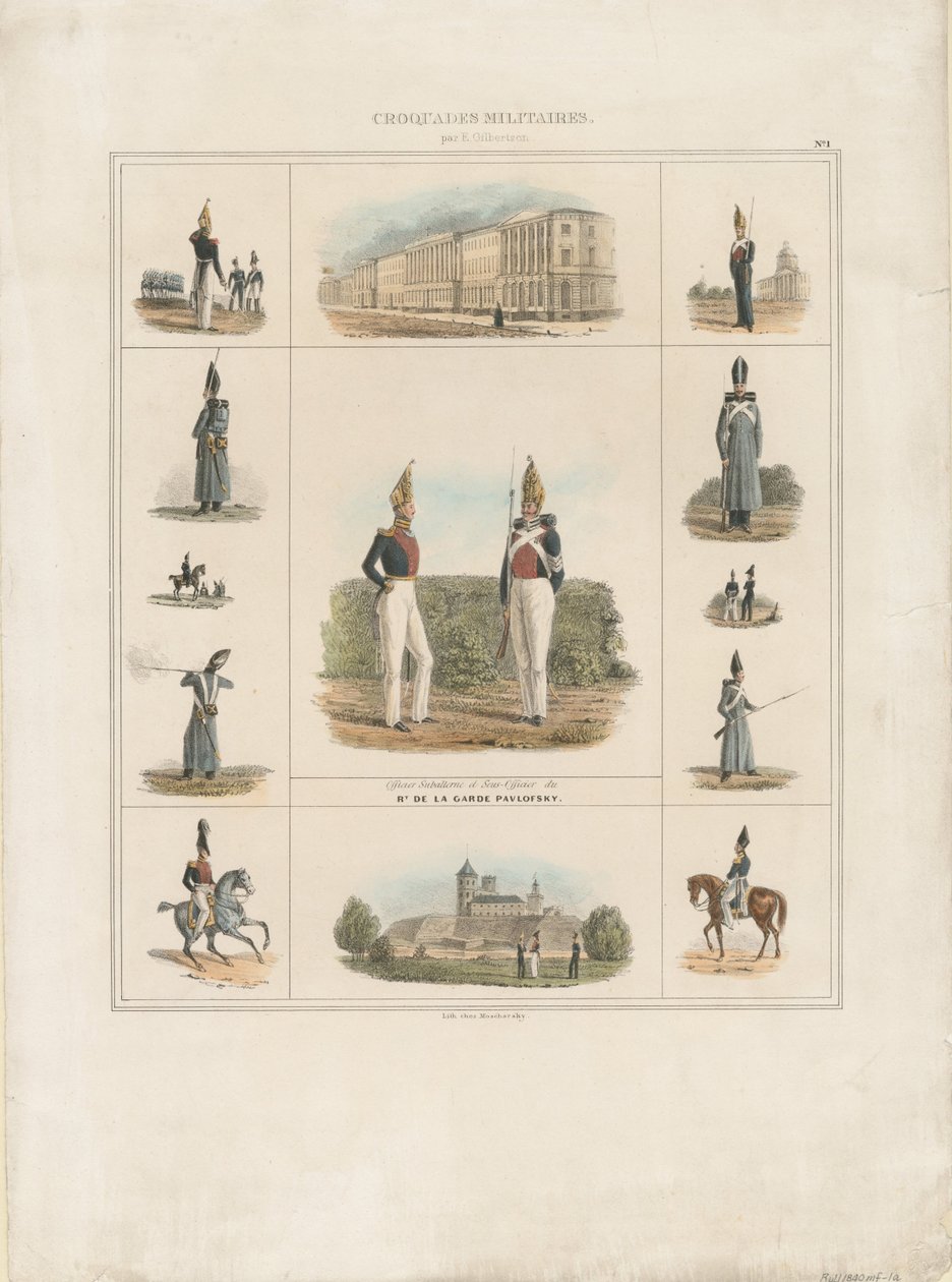 Pułk Gwardii Pawłowskiego, 1840 autorstwa E. Gilbertson